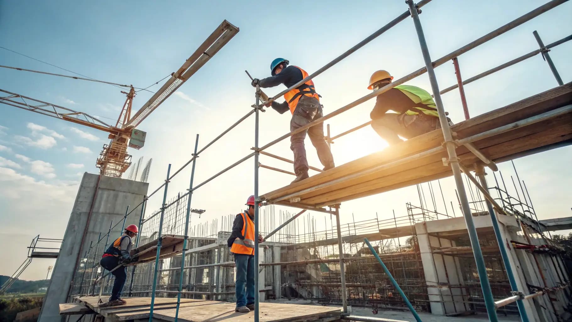 Montaje profesional de andamios en obra industrial Chile
