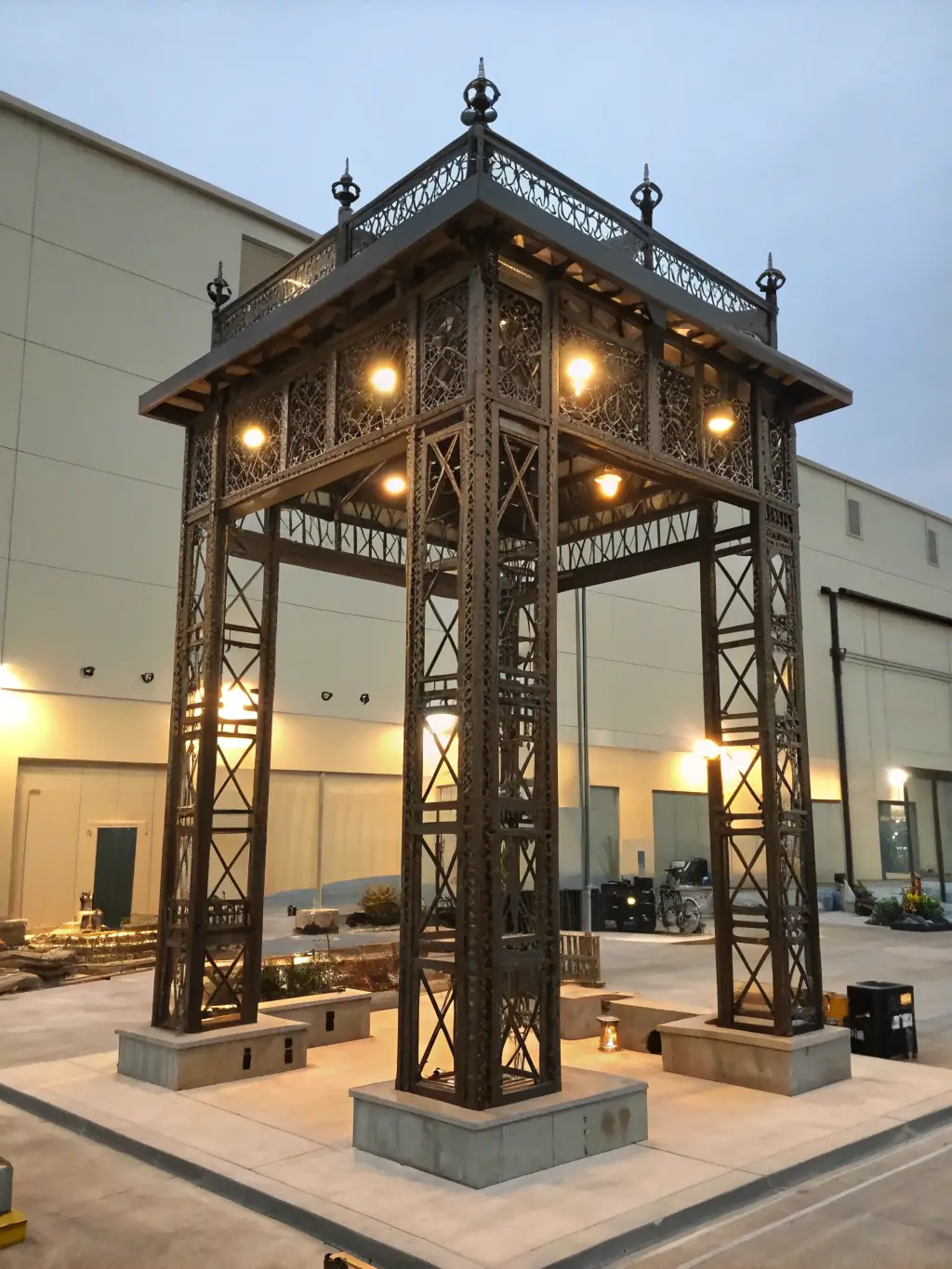 An image depicting Maqtec's scaffolding sales service, showing a close-up of high-quality scaffolding components, emphasizing their durability and European certification.